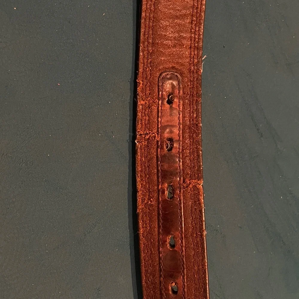 Women’s Nocona Genuine Leather Westen Belt 34 Butterfly Cross Statement Buckle - Picture 13 of 16